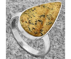 Natural Picture Jasper Ring size-7.5 SDR178134 R-1001, 12x21 mm