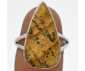 Natural Picture Jasper Ring size-7 SDR178188 R-1002, 12x22 mm