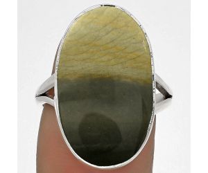 Natural Polygram Jasper Ring size-8 SDR178260 R-1002, 14x23 mm