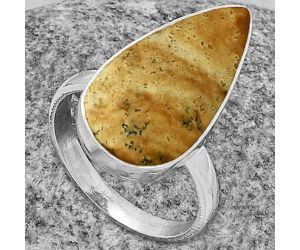 Natural Picture Jasper Ring size-8.5 SDR178269 R-1001, 12x22 mm