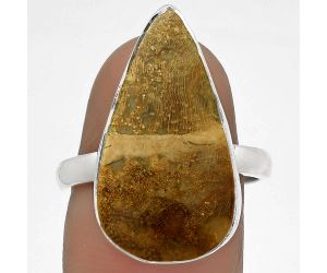 Natural Red Moss Agate Ring size-8 SDR178297 R-1001, 13x23 mm