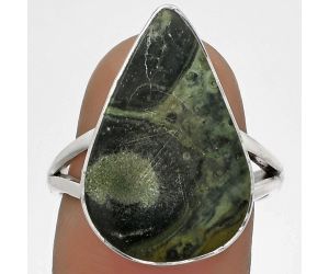 Natural Star Galaxy Jasper Ring size-8.5 SDR178321 R-1001, 14x21 mm