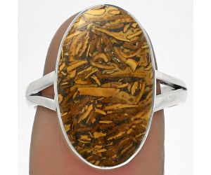 Coquina Fossil Jasper - India Ring size-8.5 SDR178333 R-1002, 12x20 mm