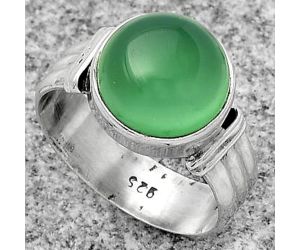 Natural Green Onyx Ring size-7.5 SDR178680 R-1470, 11x11 mm