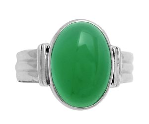 Natural Green Onyx Ring size-7 SDR178681 R-1470, 10x14 mm
