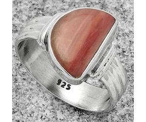 Natural Pink Tulip Quartz Ring size-9 SDR178684 R-1470, 9x13 mm