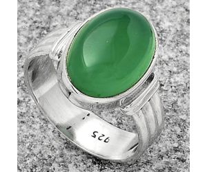 Natural Green Onyx Ring size-7 SDR178688 R-1470, 10x14 mm
