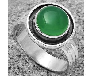 Natural Green Onyx Ring size-8 SDR178766 R-1468, 9x9 mm