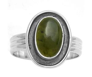 Natural Chrome Chalcedony Ring size-8 SDR178792 R-1468, 7x11 mm