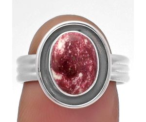 Natural Pink Thulite - Norway Ring size-7 SDR178799 R-1468, 8x10 mm