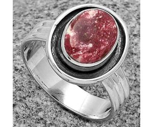 Natural Pink Thulite - Norway Ring size-7 SDR178799 R-1468, 8x10 mm