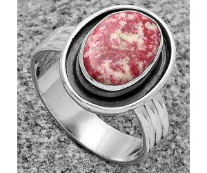 Natural Pink Thulite - Norway Ring size-7 SDR178801 R-1468, 8x11 mm