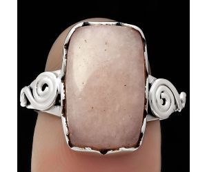 Natural Pink Scolecite Ring size-8 SDR178847 R-1315, 10x17 mm