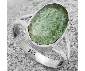 Natural Green Aventurine Ring size-9 SDR178931 R-1438, 11x15 mm