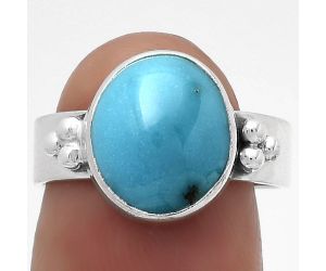 Natural Egyptian Turquoise Ring size-7 SDR179037 R-1715, 10x12 mm