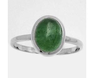 Natural Green Aventurine Ring size-8.5 SDR179237 R-1004, 7x9 mm