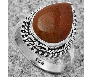 Natural Red Moss Agate Ring size-7.5 SDR179481 R-1279, 11x15 mm