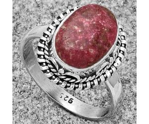 Natural Pink Thulite - Norway Ring size-9 SDR179494 R-1279, 9x13 mm