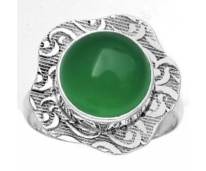 Natural Green Onyx Ring size-7 SDR179675 R-1090, 10x10 mm