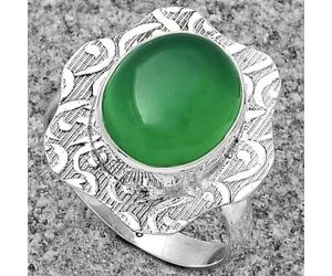 Natural Green Onyx Ring size-7 SDR179686 R-1090, 10x12 mm