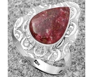 Natural Pink Thulite - Norway Ring size-8 SDR179689 R-1090, 9x14 mm