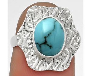 Natural Egyptian Turquoise Ring size-6.5 SDR179702 R-1090, 8x10 mm