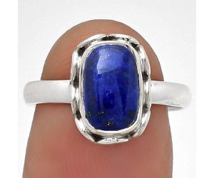 Natural Lapis - Afghanistan Ring size-7.5 SDR180726 R-1198, 6x10 mm