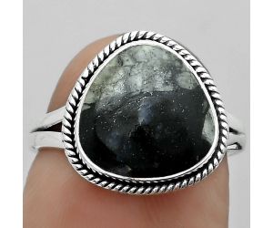 Natural Mexican Cabbing Fossil Ring size-7 SDR180941 R-1010, 12x12 mm