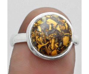 Natural Coquina Fossil Jasper - India Ring size-8 SDR181008 R-1007, 12x12 mm