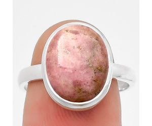 Natural Pink Tulip Quartz Ring size-8 SDR181189 R-1007, 10x13 mm