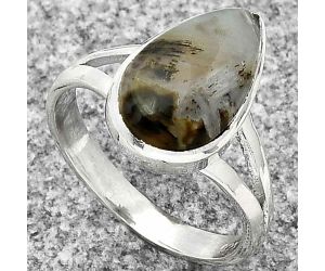 Natural Tube Agate - Turkish Ring size-7.5 SDR181337 R-1005, 8x14 mm
