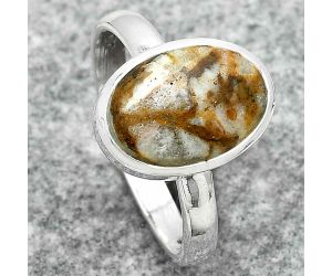 Natural Wild Horse Jasper Ring size-8 SDR181526 R-1004, 8x12 mm