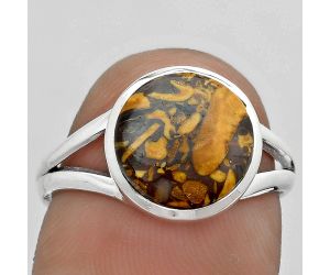 Coquina Fossil Jasper - India Ring size-7.5 SDR181621 R-1005, 12x12 mm