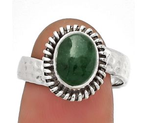 Natural Green Aventurine Ring size-8 SDR182584 R-1279, 7x9 mm