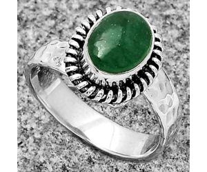 Natural Green Aventurine Ring size-8 SDR182584 R-1279, 7x9 mm