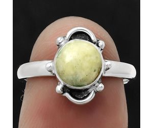 Natural Tree Weed Moss Agate - India Ring size-6 SDR183200 R-1098, 7x7 mm