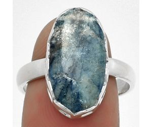 Natural Blue Scheelite - Turkey Ring size-8.5 SDR183521 R-1428, 10x18 mm