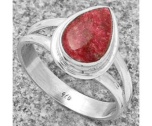 Natural Pink Thulite - Norway Ring size-9 SDR183617 R-1156, 8x12 mm