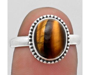 Natural Tiger Eye - Africa Ring size-8 SDR184115 R-1071, 9x11 mm