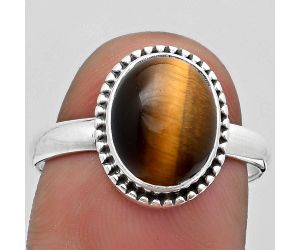 Natural Tiger Eye - Africa Ring size-9 SDR184148 R-1071, 9x11 mm