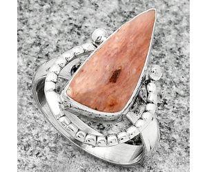 Natural Pink Tulip Quartz Ring size-7 SDR184346 R-1518, 8x18 mm