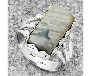 Natural Picasso Jasper Ring size-9 SDR184389 R-1338, 10x19 mm