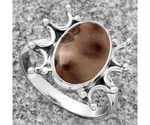 Natural Coffee Bean Jasper Ring size-8 SDR185287 R-1189, 9x13 mm