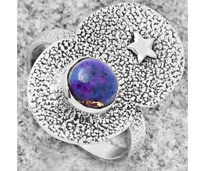 Star - Natural Copper Purple Turquoise Ring size-9 SDR185449 R-1290, 8x8 mm