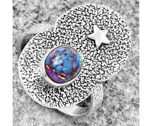 Star - Natural Copper Purple Turquoise Ring size-9 SDR185461 R-1290, 7x9 mm