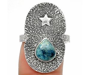 Star - Natural Blue Scheelite - Turkey Ring size-7 SDR185463 R-1290, 7x8 mm