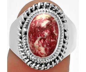 Natural Pink Thulite - Norway Ring size-7.5 SDR185646 R-1279, 8x11 mm