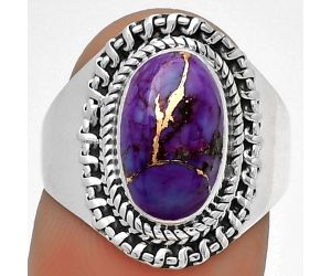 Copper Purple Turquoise - Arizona Ring size-7.5 SDR185660 R-1279, 7x12 mm