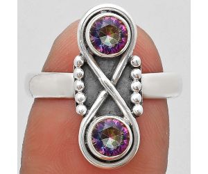 Natural Mystic Topaz Ring size-7 SDR186737 R-1516, 5x5 mm