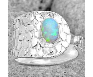Adjustable - Fire Opal Ring size-6.5 SDR187146 R-1319, 5x7 mm
